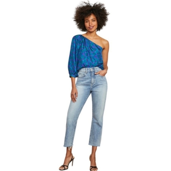 Veronica Beard Denim - Veronica Beard Carly Kick Flare Jeans 100% Cotton Pebble Stone Blue 14/32 NWT